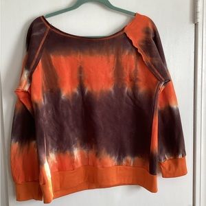 American Vintage Tie Dye Sweatshirt orange/brown size: XL